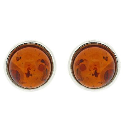 Classic Amber Large Round Studs