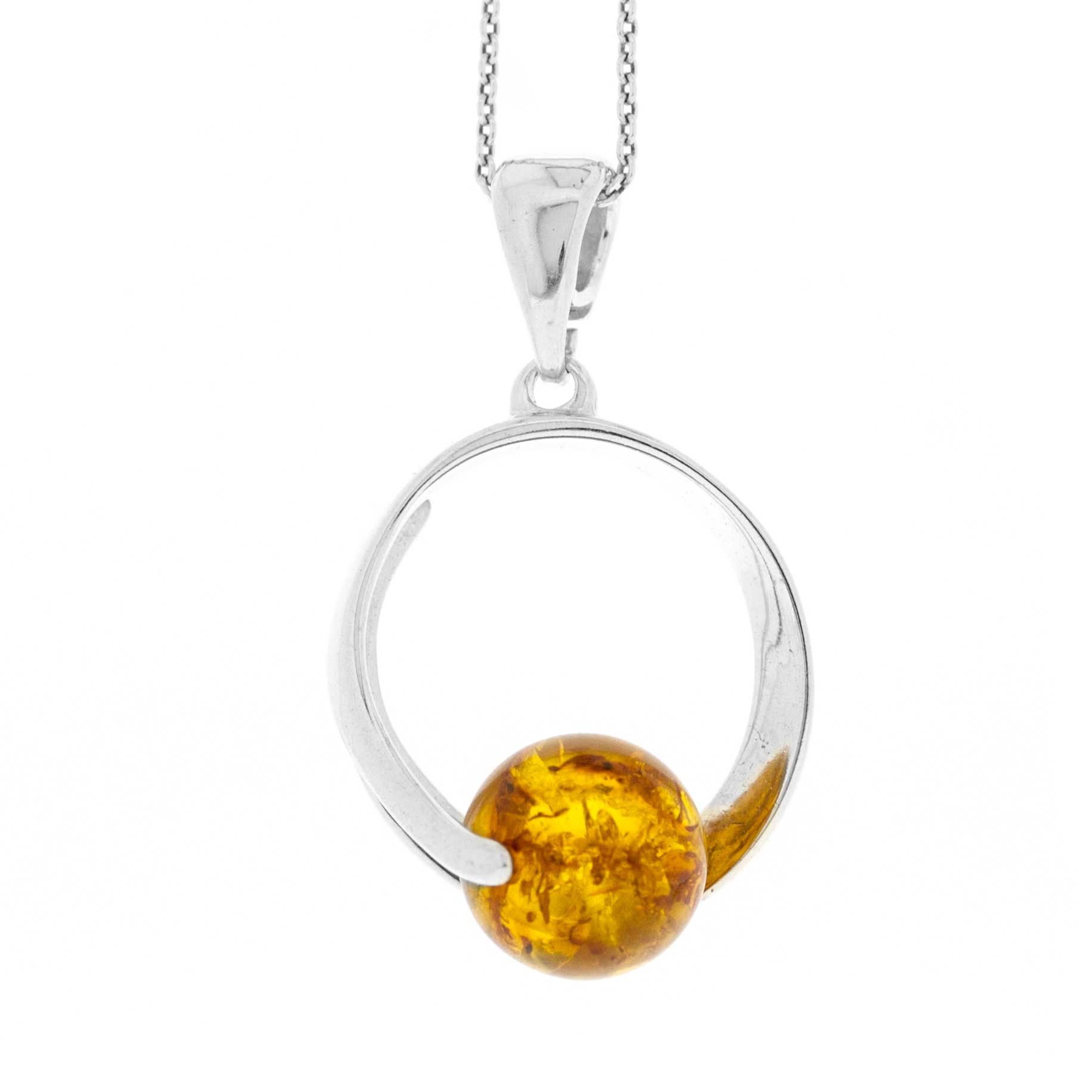 Classic Amber Whirlpool Pendant