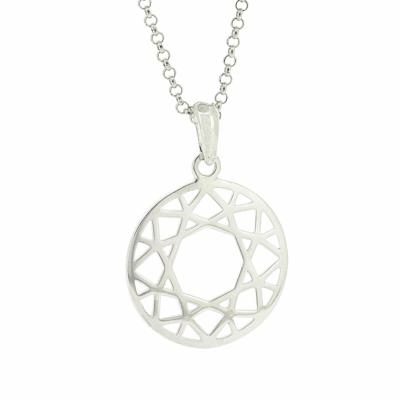 Geo Diamonds Round Cut Pendant