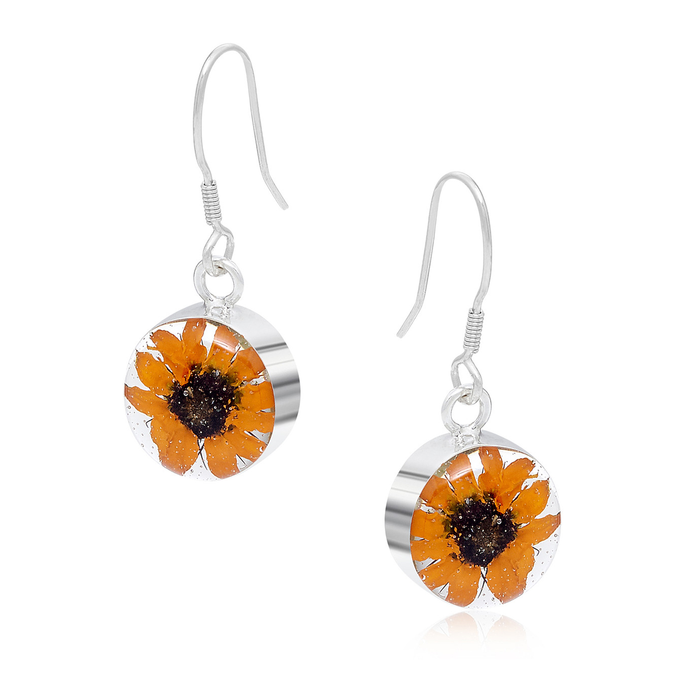 Shrieking Violet Sunflower Earrings