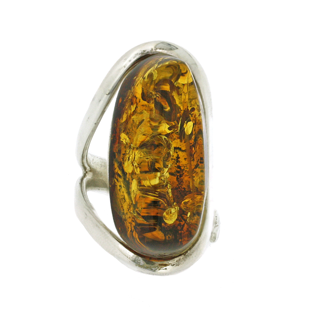 Bespoke Green Amber Ring