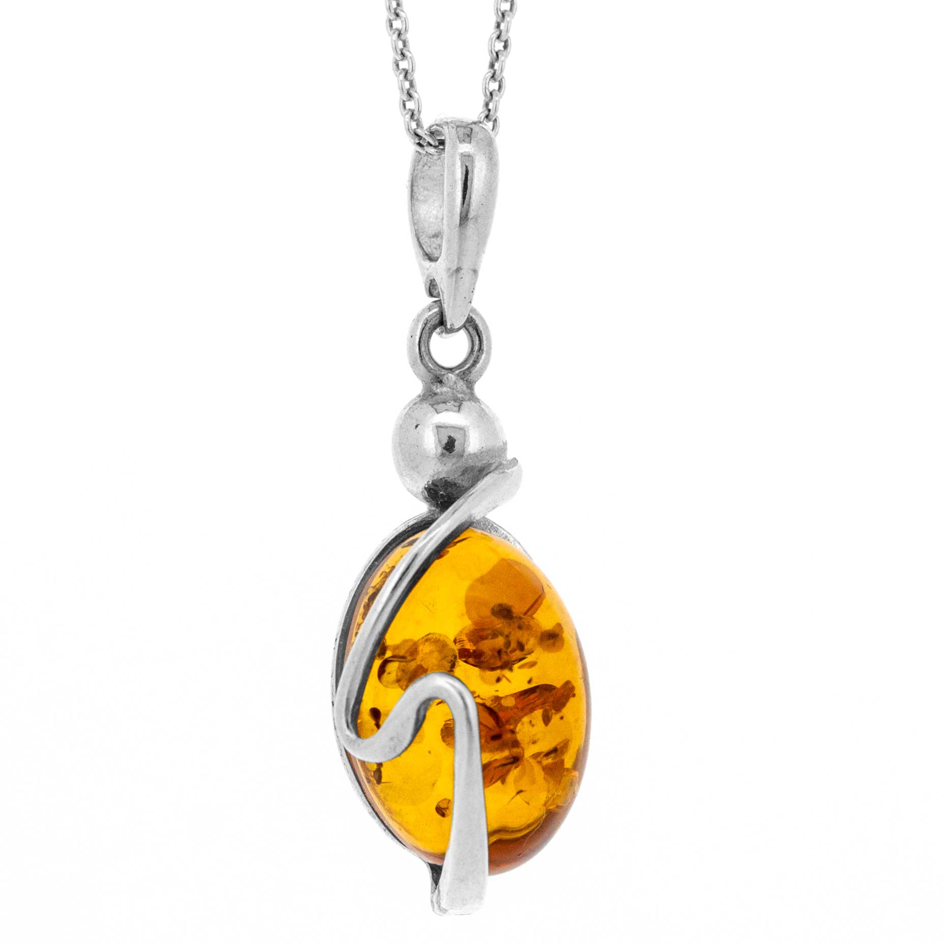 Classic Amber Tiny Wave Pendant