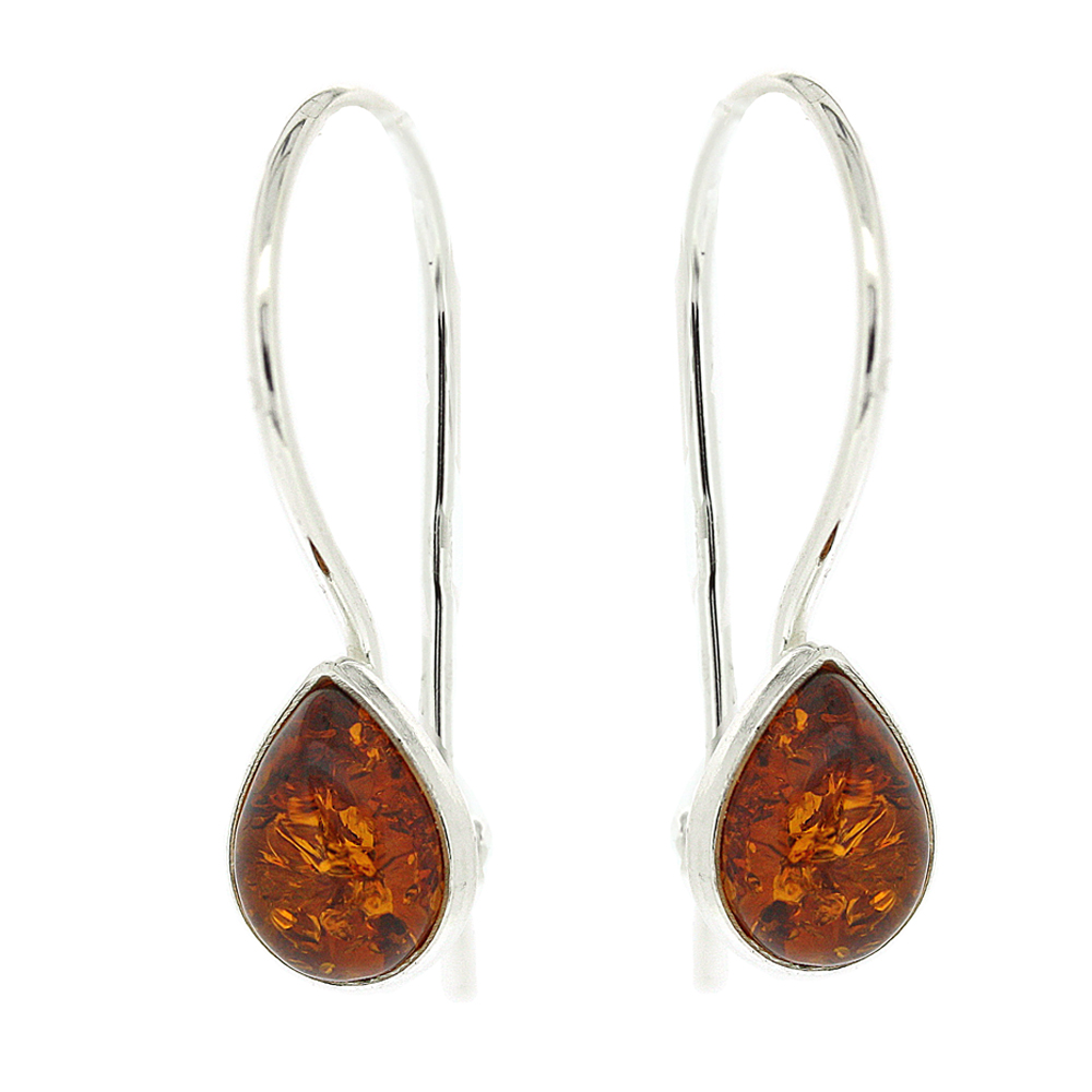 Classic Amber Tear Drop Earring 