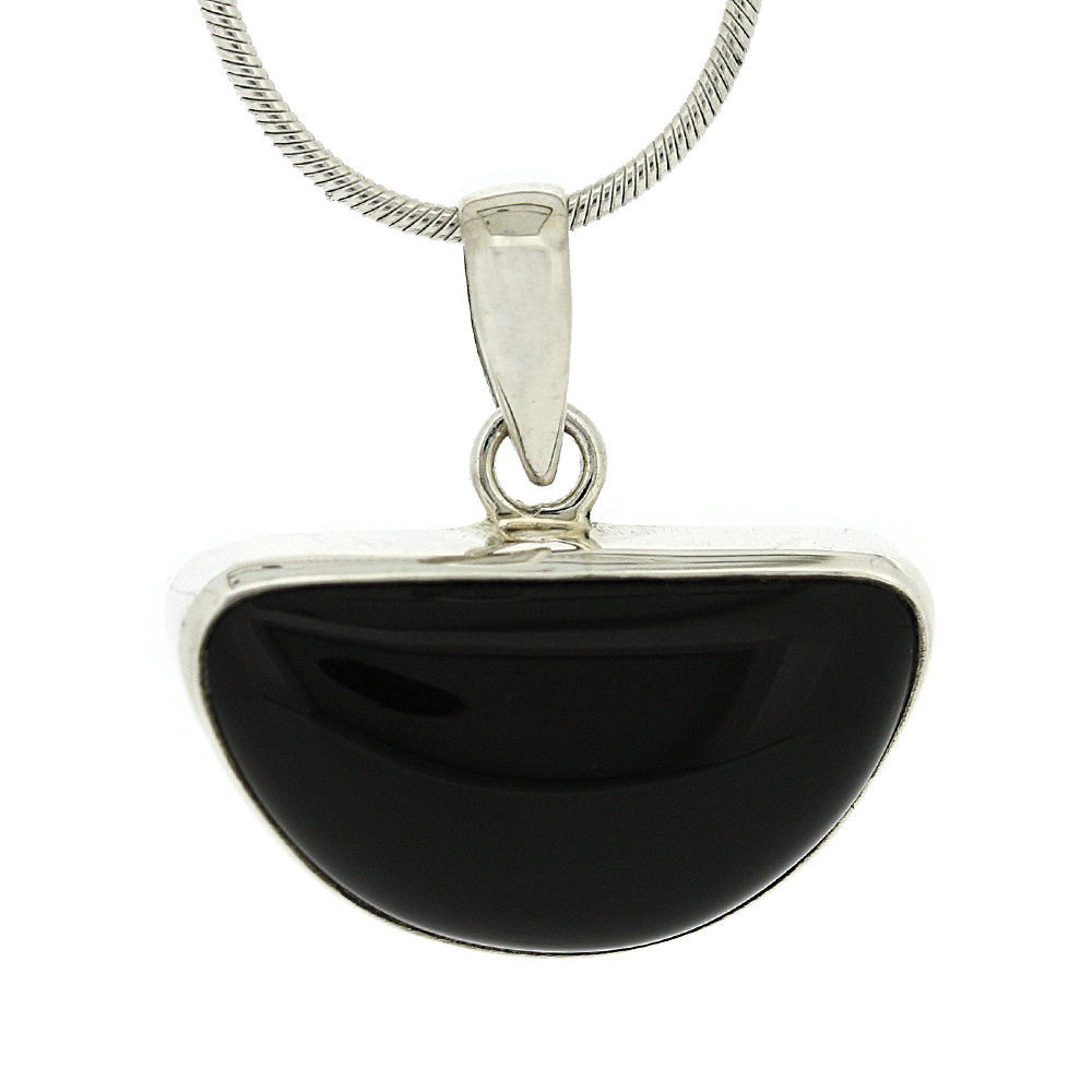 Bespoke Half Moon Onyx Pendant