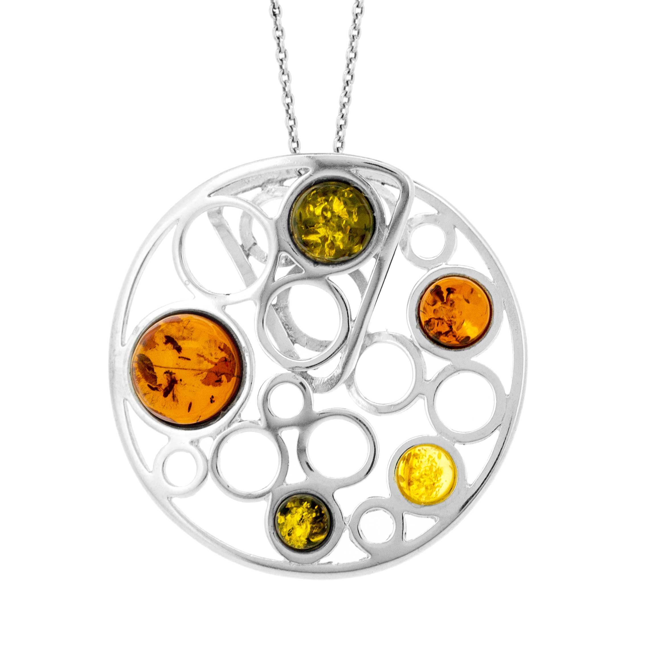 Classic Amber "Geisha" Mixed Amber Pendant