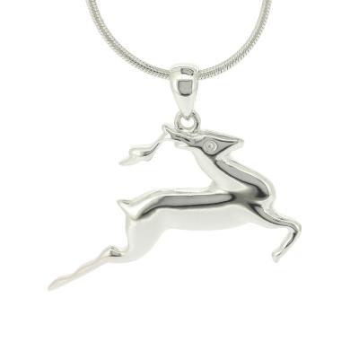 Kitten Leaping Deer Pendant 