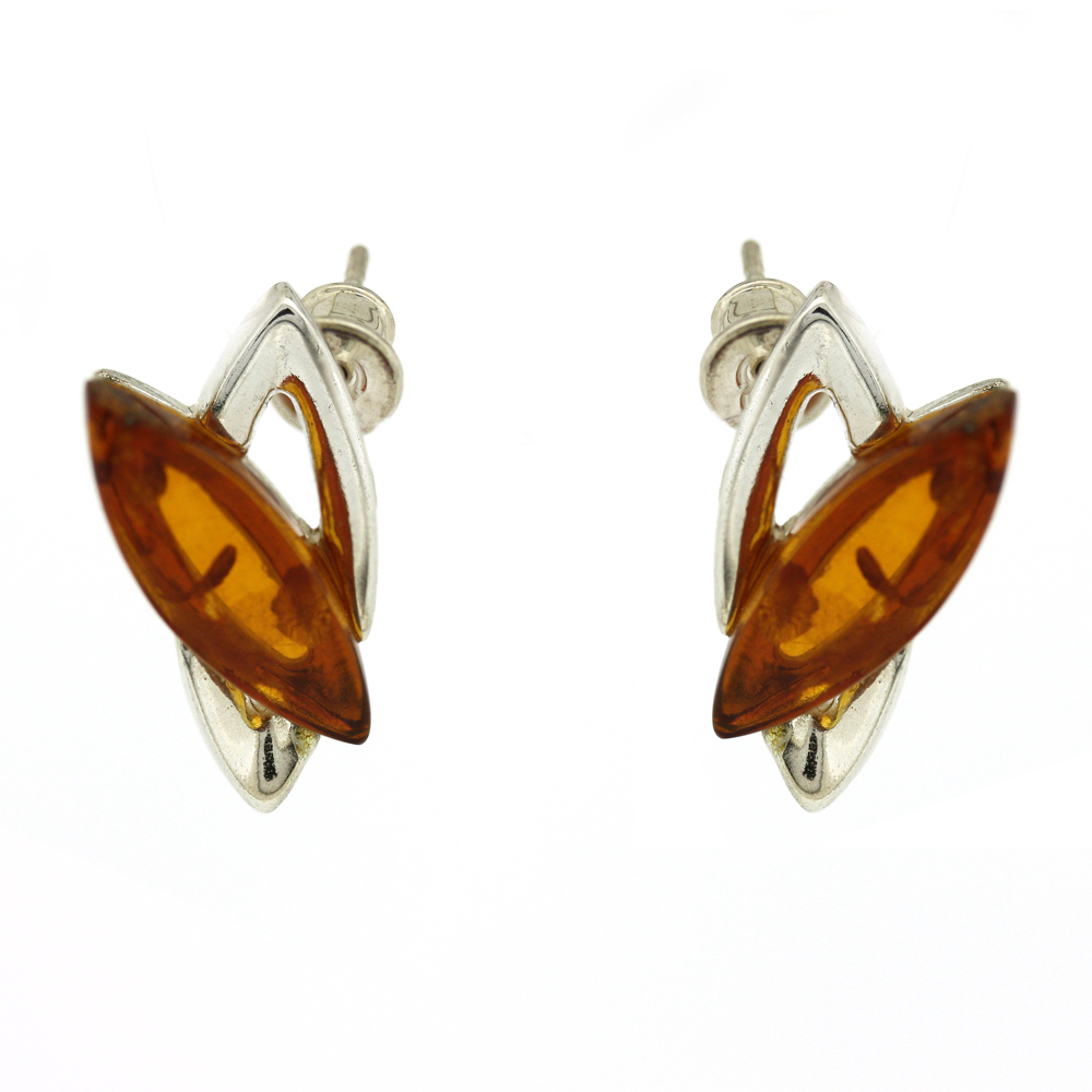 Bespoke Cognac Amber Earrings