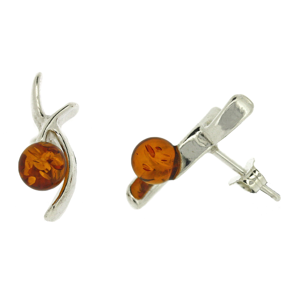 Amber Romance 'Kiss' Stud Earrings