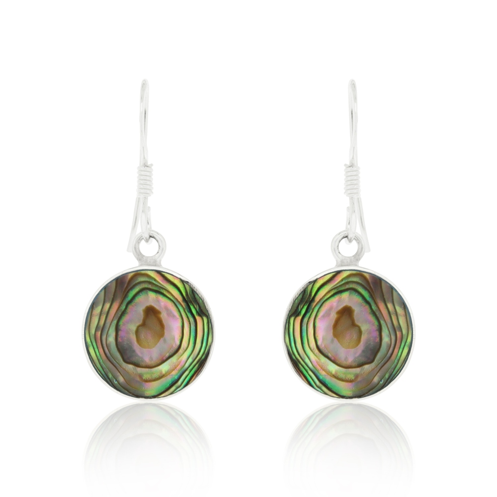 Bemine Abalone Shell Round Earrings