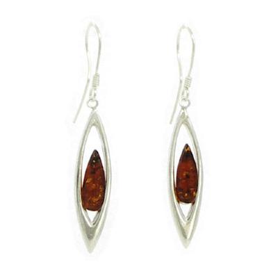 Amber Ark Cognac Amber Earrings