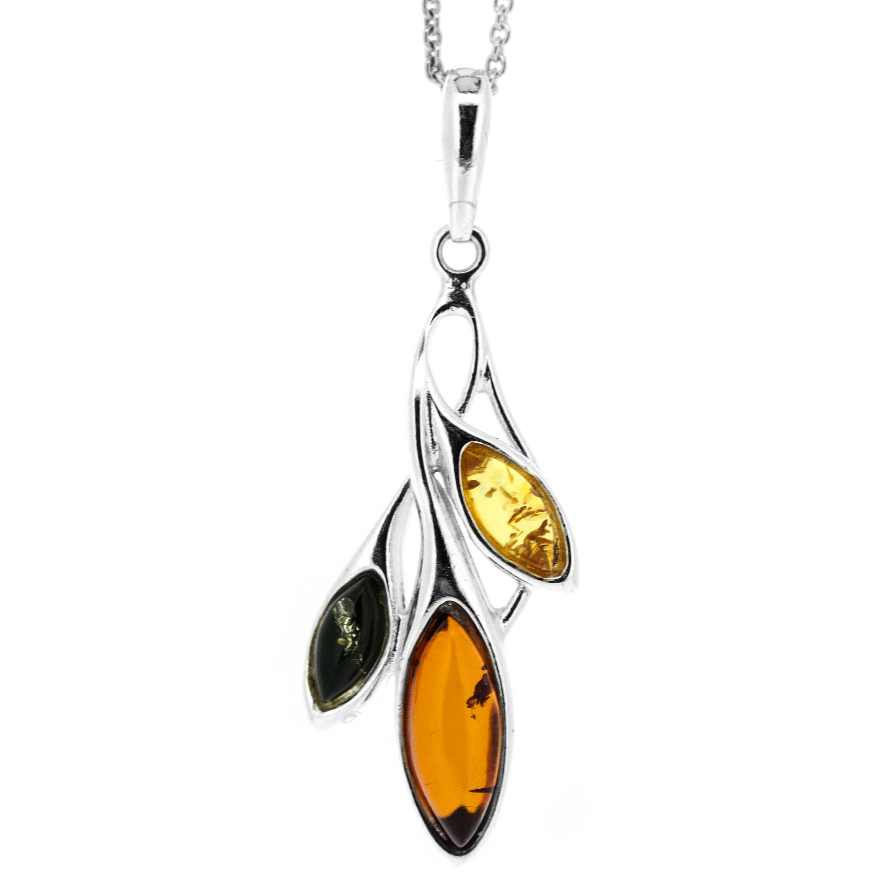 Autumn Leaves Amber Pendant