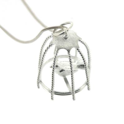 Kitten Tweetie Birdcage Pendant