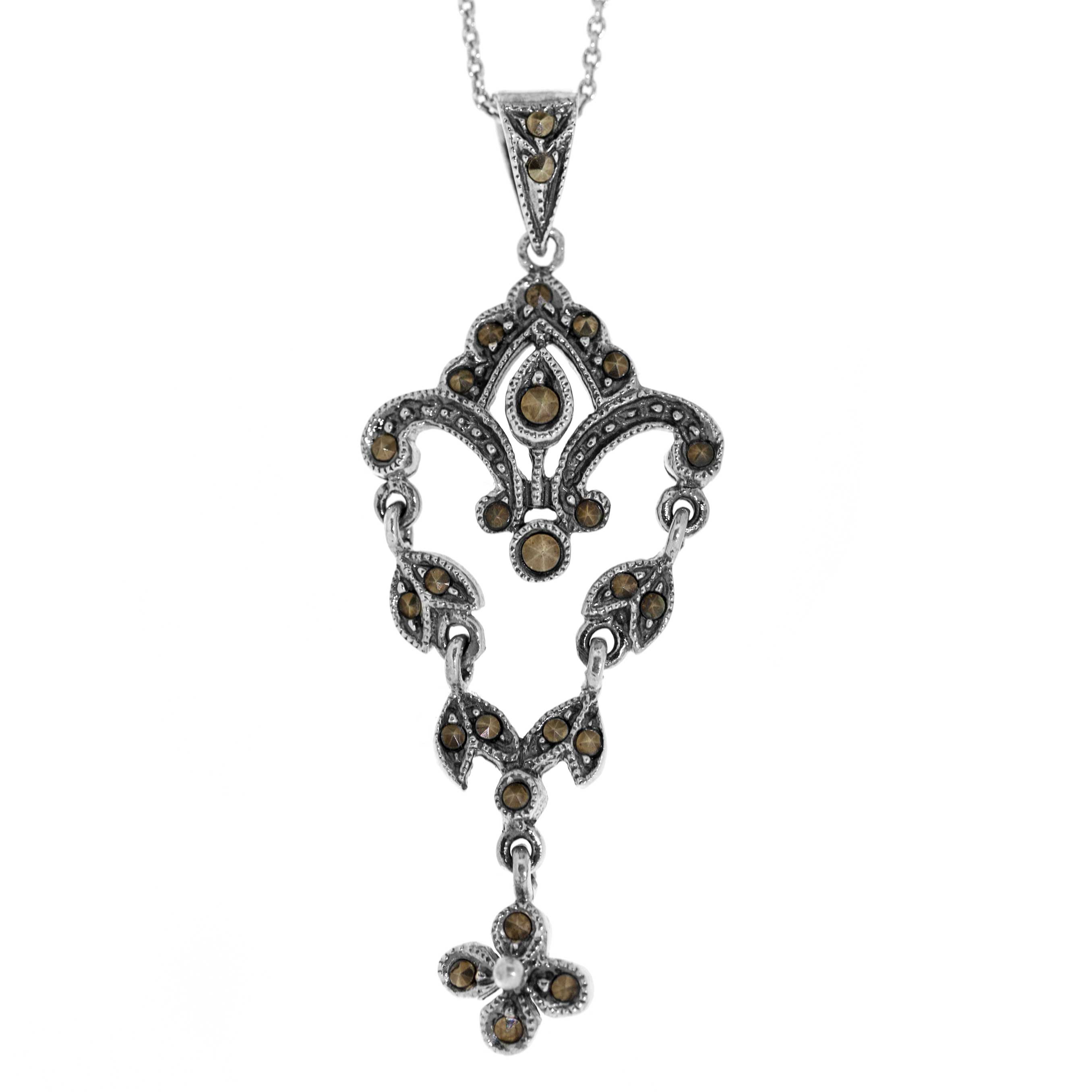 Marcasite Daisy Chandelier Pendant 