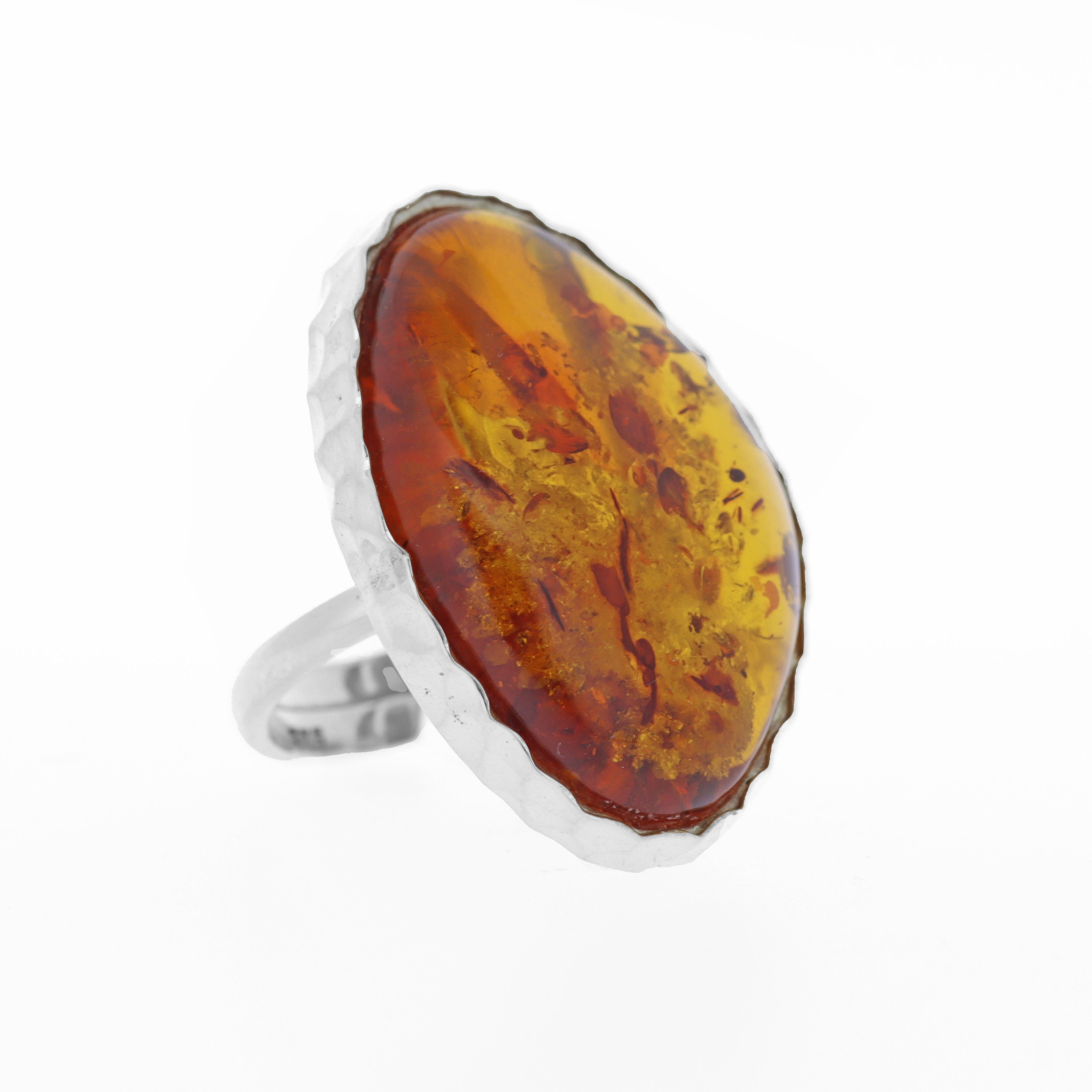 Bespoke Cognac Amber Ring