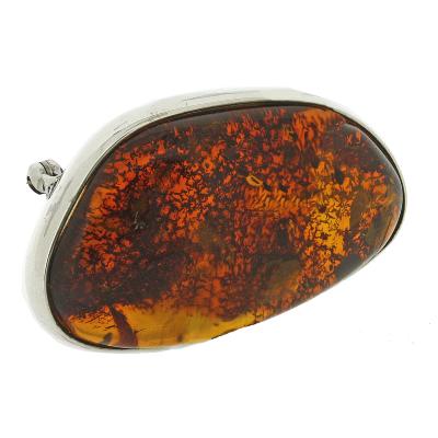 Bespoke Cognac Amber Brooch