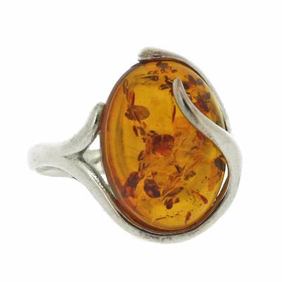 Classic Amber Swirls Ring