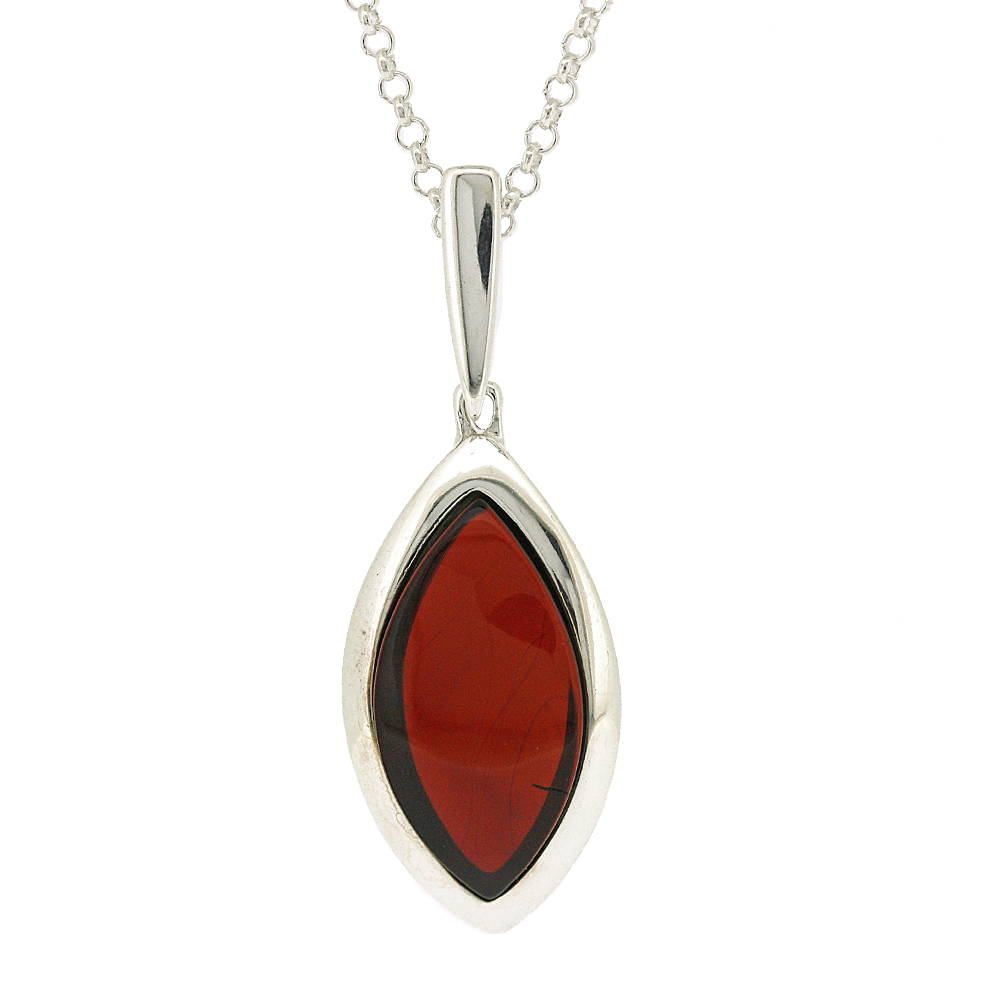 Classic Amber Marquise Pendant