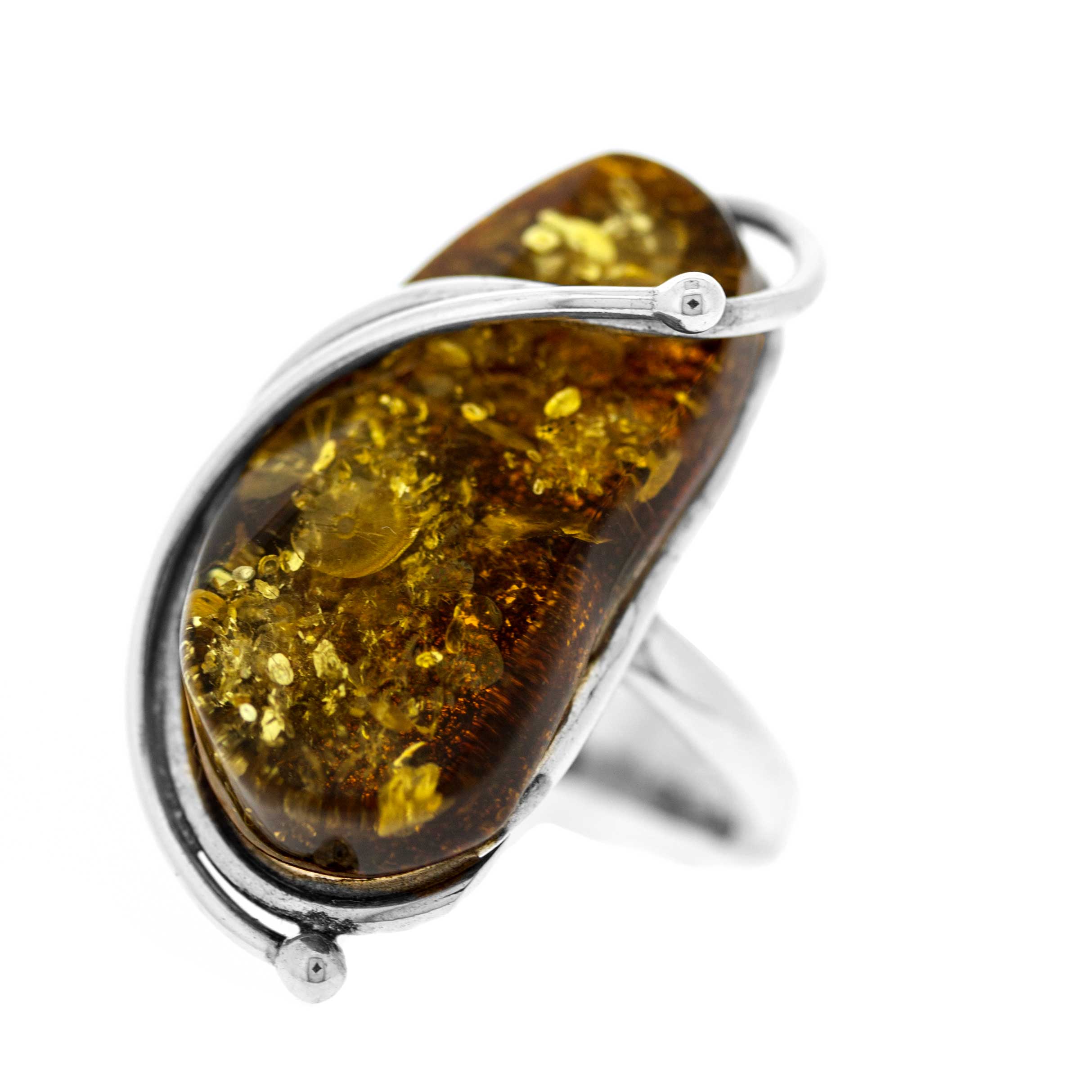 Bespoke Green Amber Ring