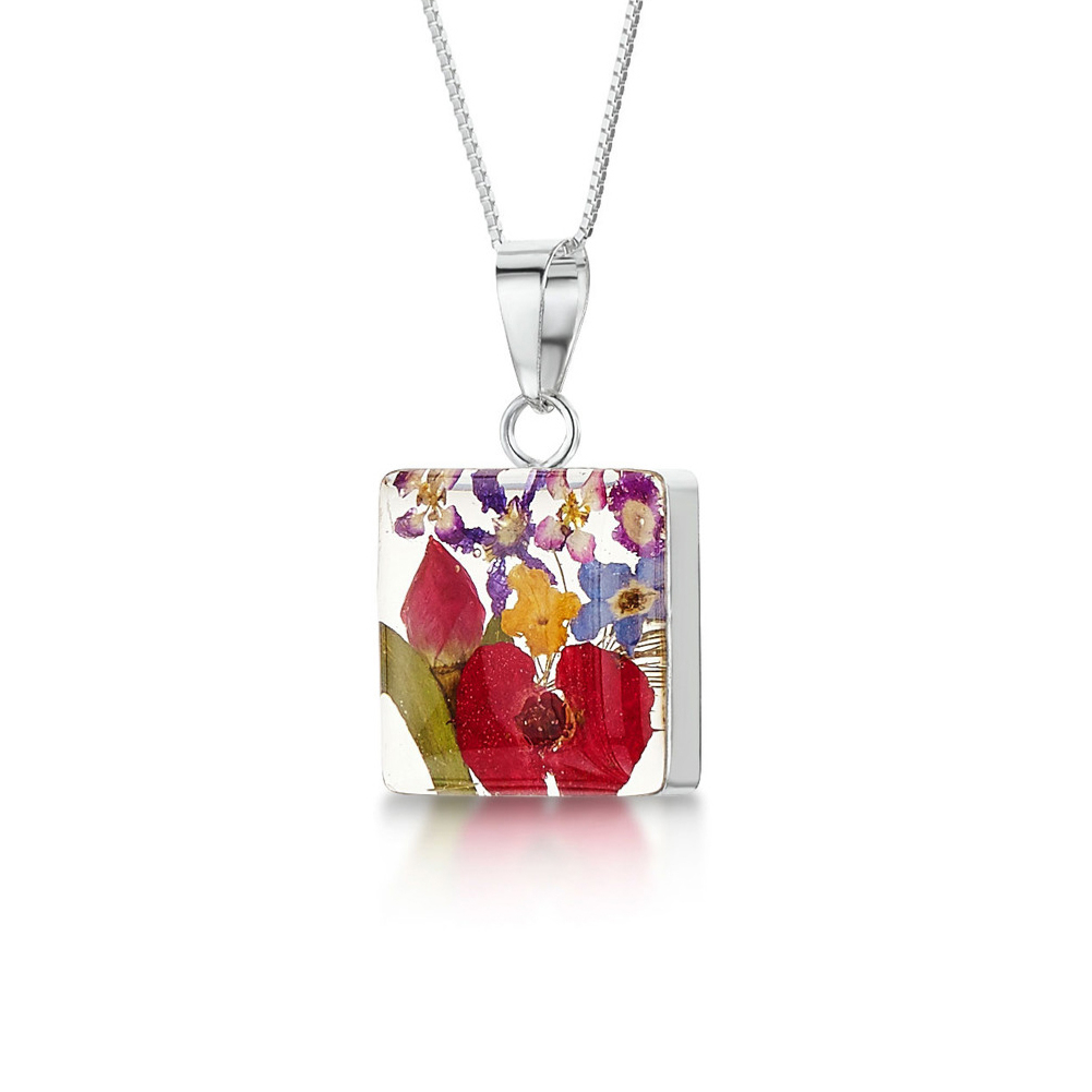 Shrieking Violet Mixed Square Pendant