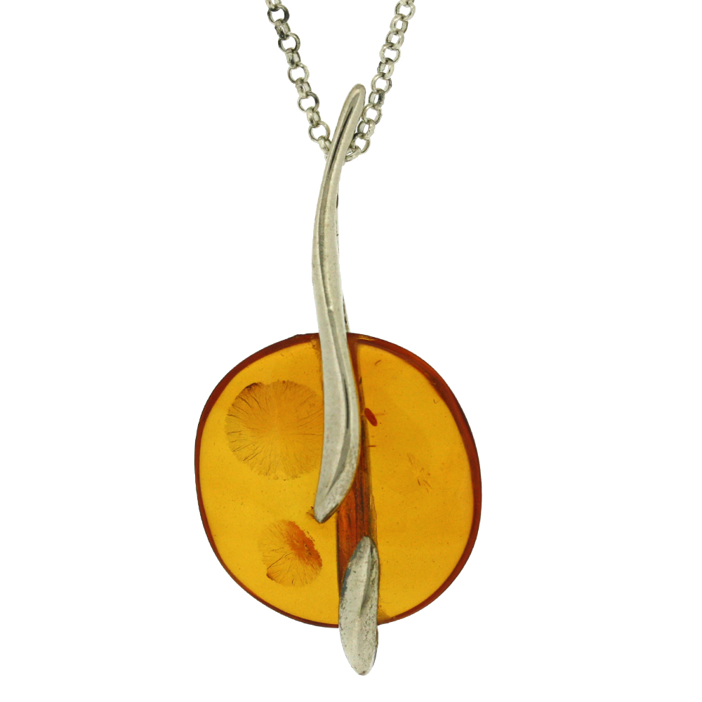 Amber Art Cognac Slivers Pendant