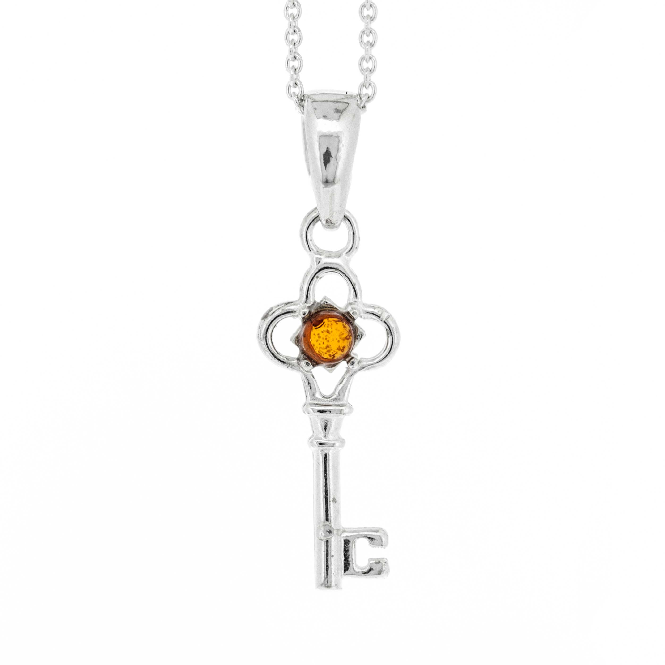 Classic Amber Key Pendant