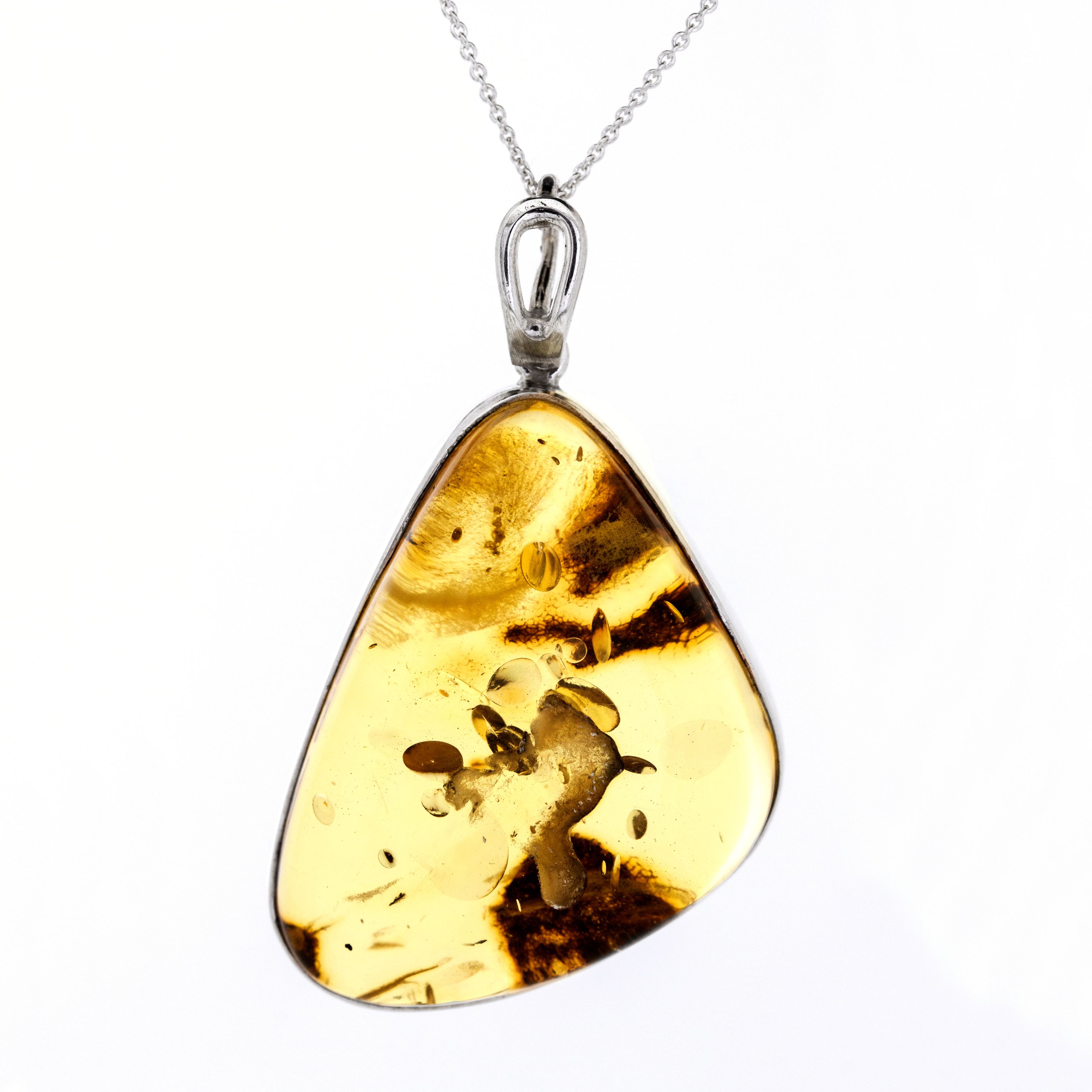 Bespoke Lemon Amber Pendant 