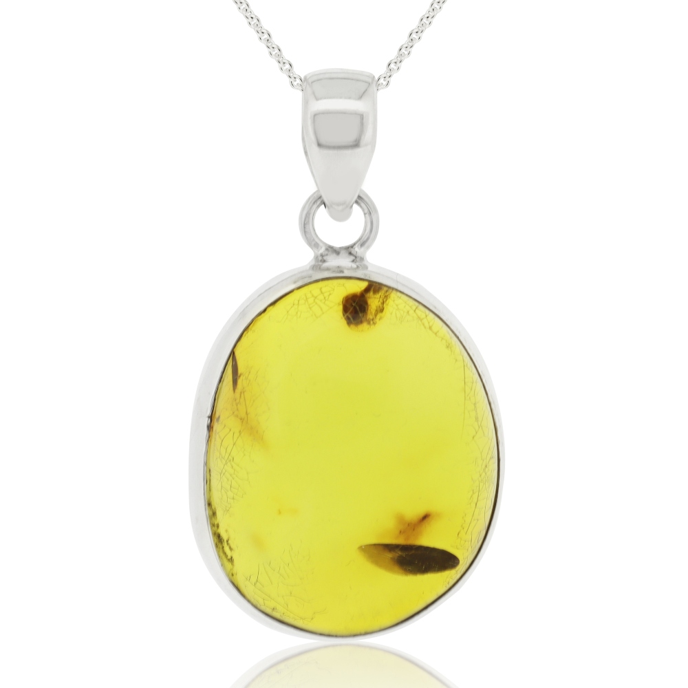 Bespoke Caribbean Green Amber Pendant