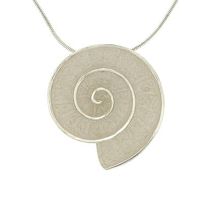 Kitten Sea Snail Fossil Pendant 