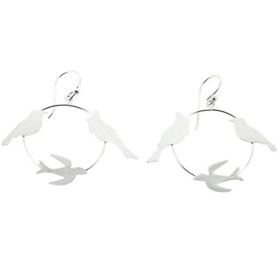 Kitten Three As A Bird Earrings 