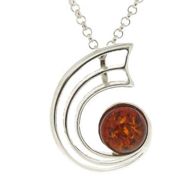 Classic Amber Curl Pendant