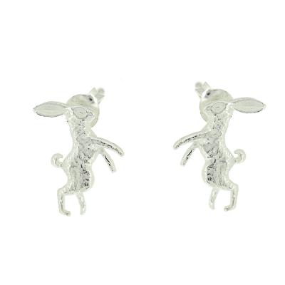 Kitten Boxing Hare Stud Earrings