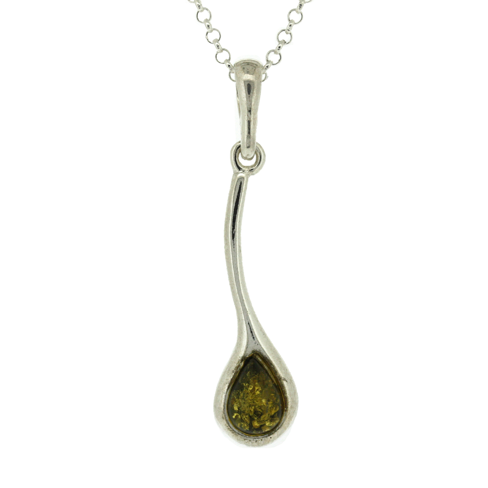 Classic Amber Green Curve Pendant