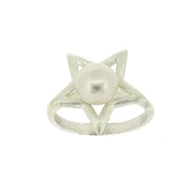 Kitten Star with Pearl Ring