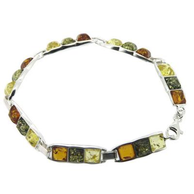 Classic Amber "Trilogy Squares" Bracelet