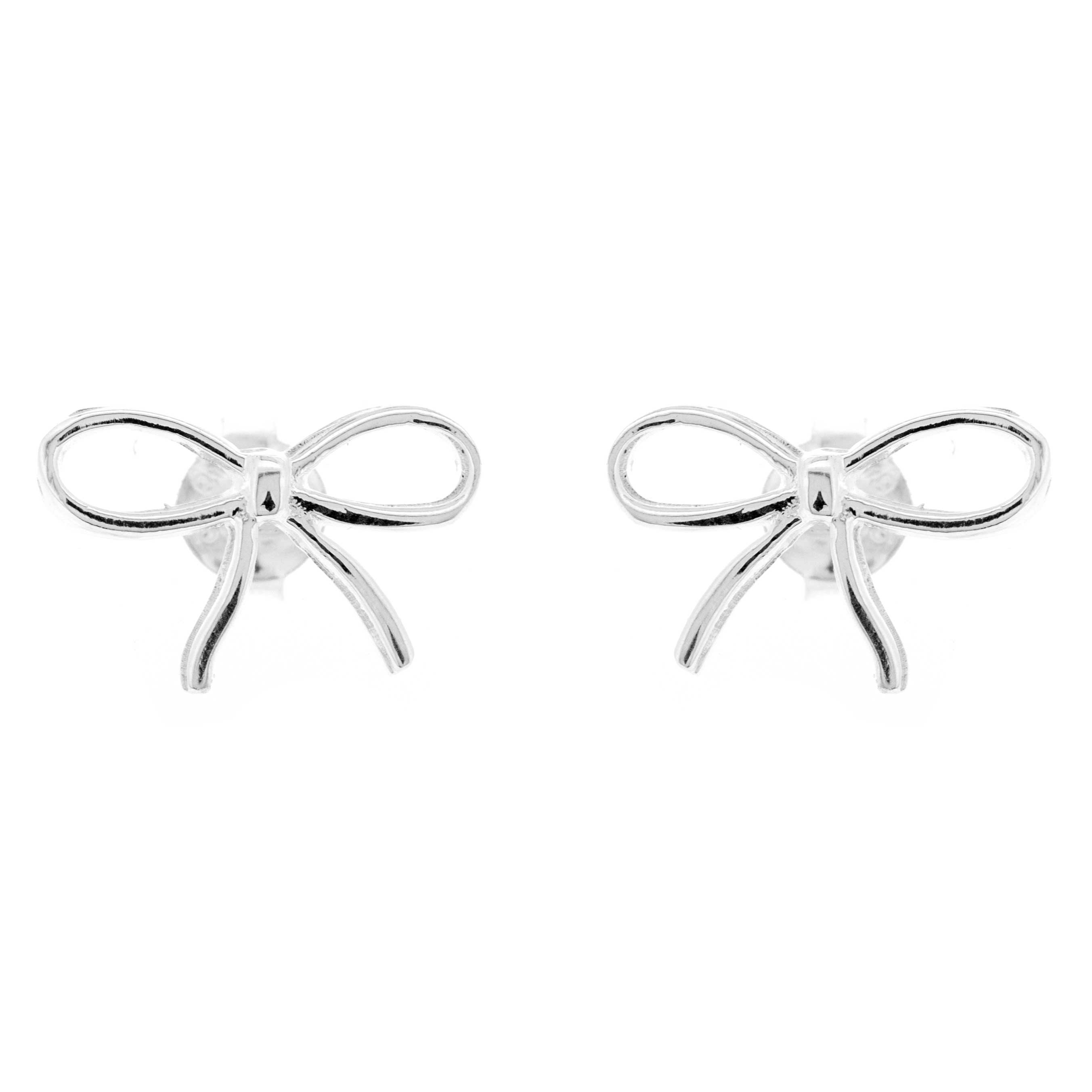 Simply Silver Bow Stud Earrings