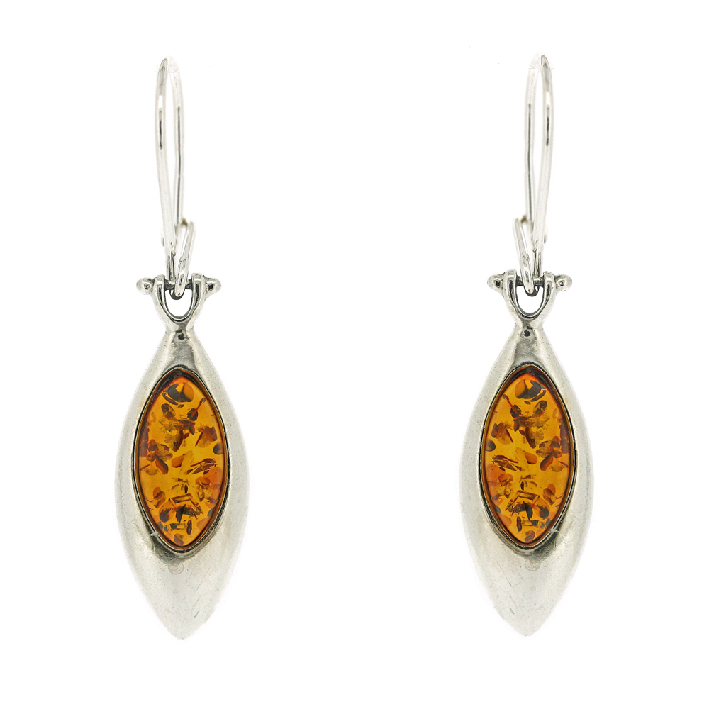 Classic Amber Marquise Earrings