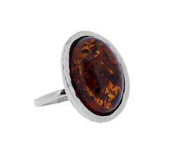 Bespoke Cognac Amber Ring