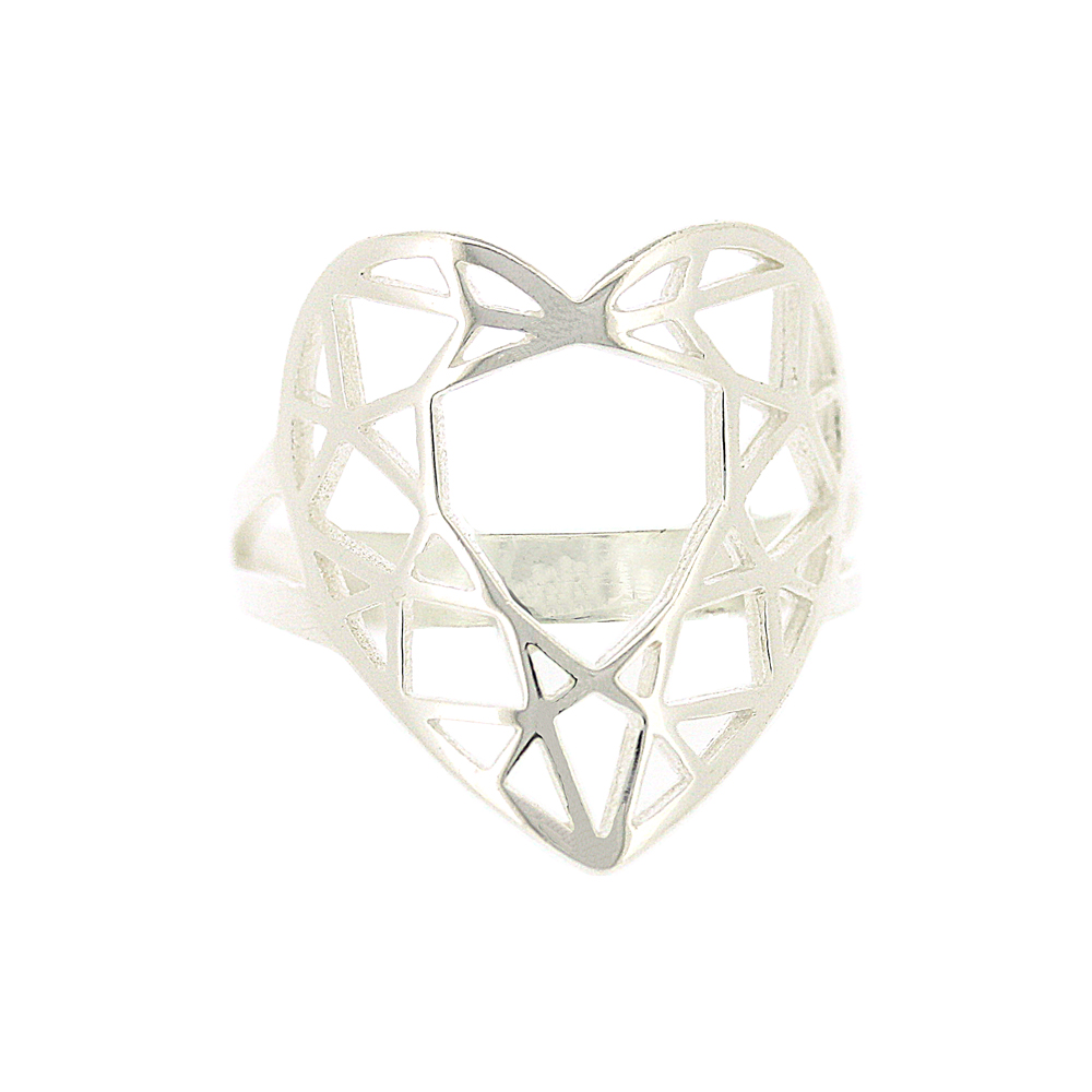 Geo Diamonds Heart Cut Ring