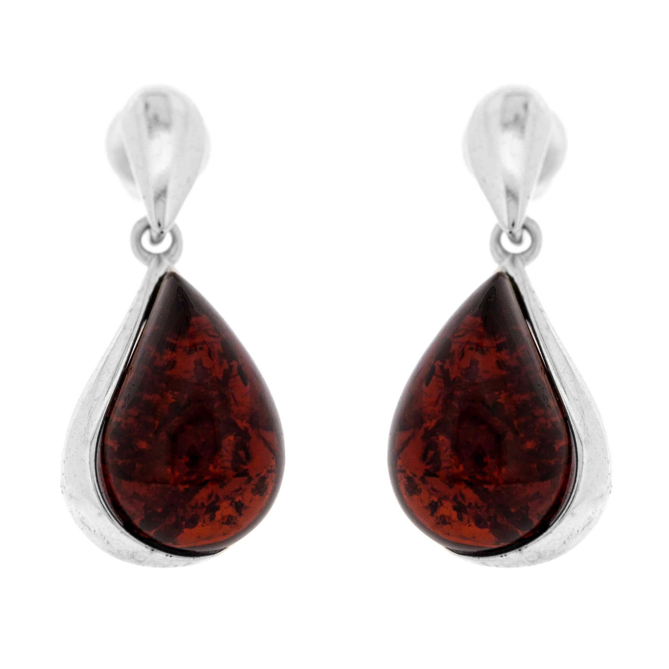 Classic Amber Raindrop Earrings