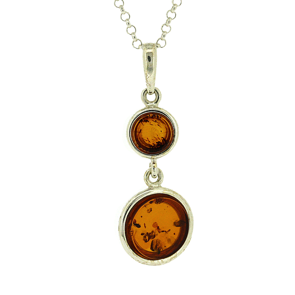 Classic Amber Circle Pendant