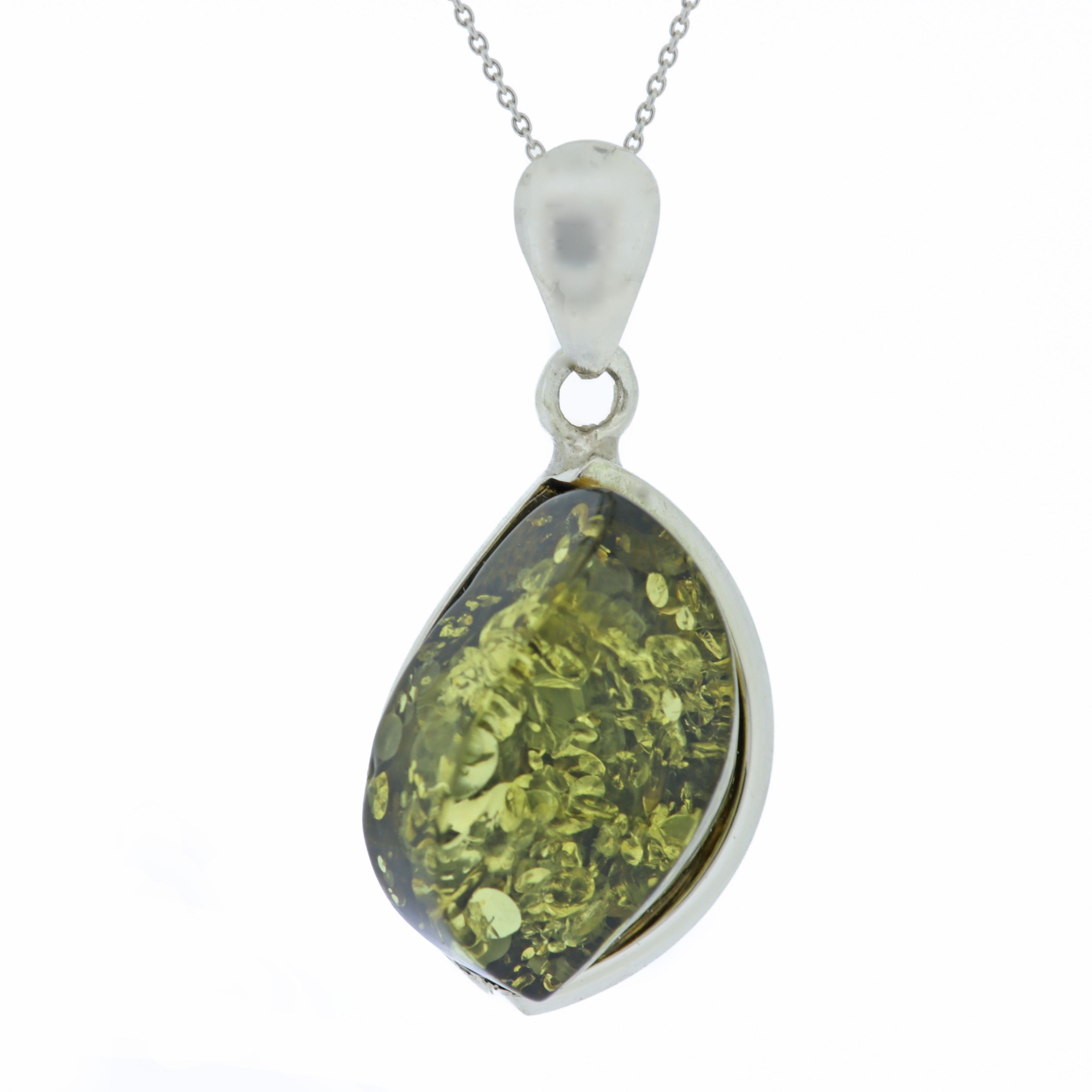 Bespoke Green Amber Pendant 