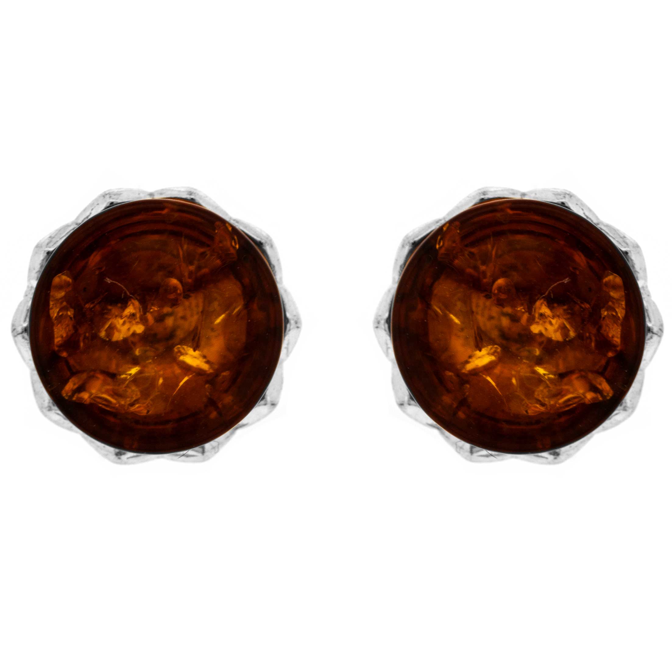 Amber Romance Lace Round Studs