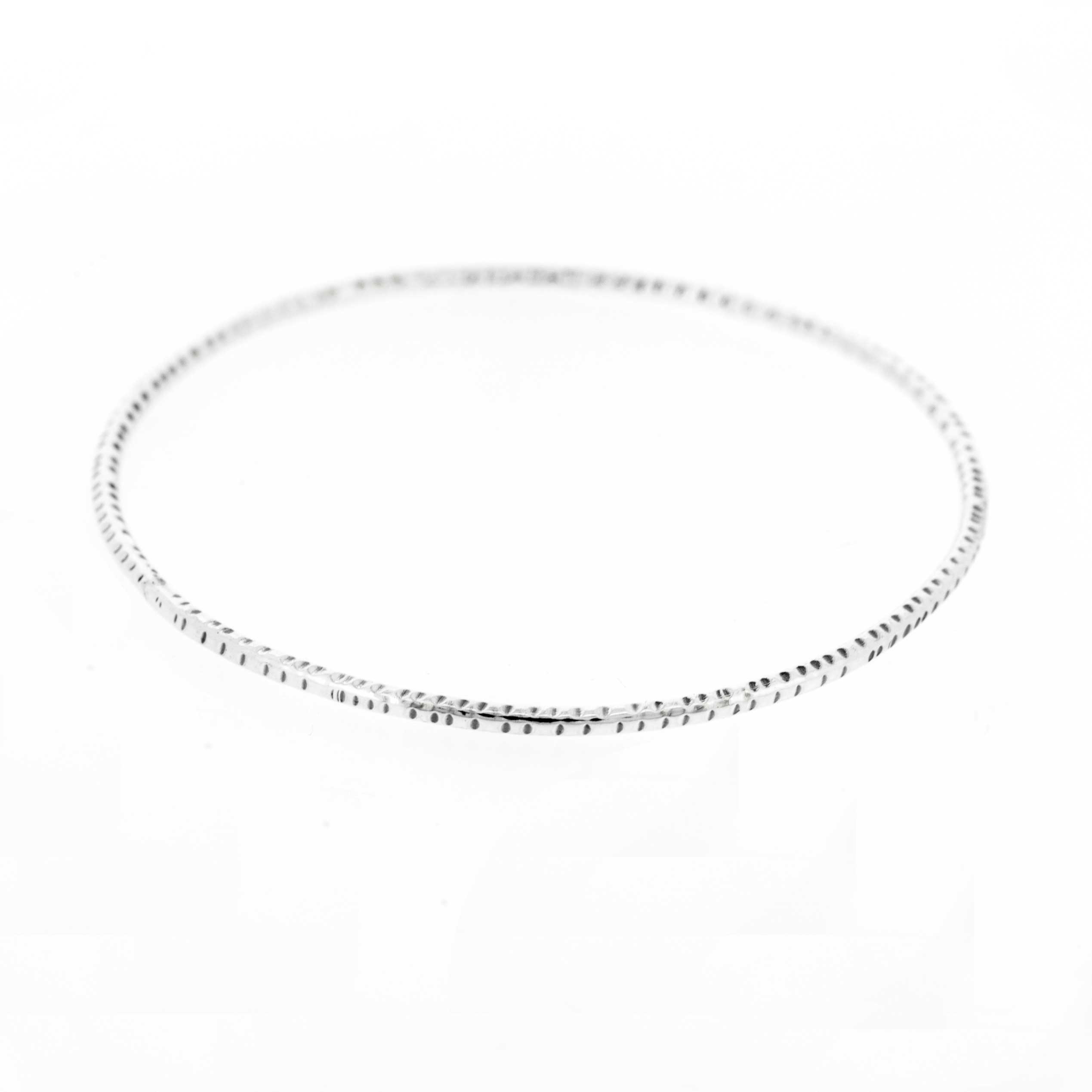 Simply Silver Scored Bangle