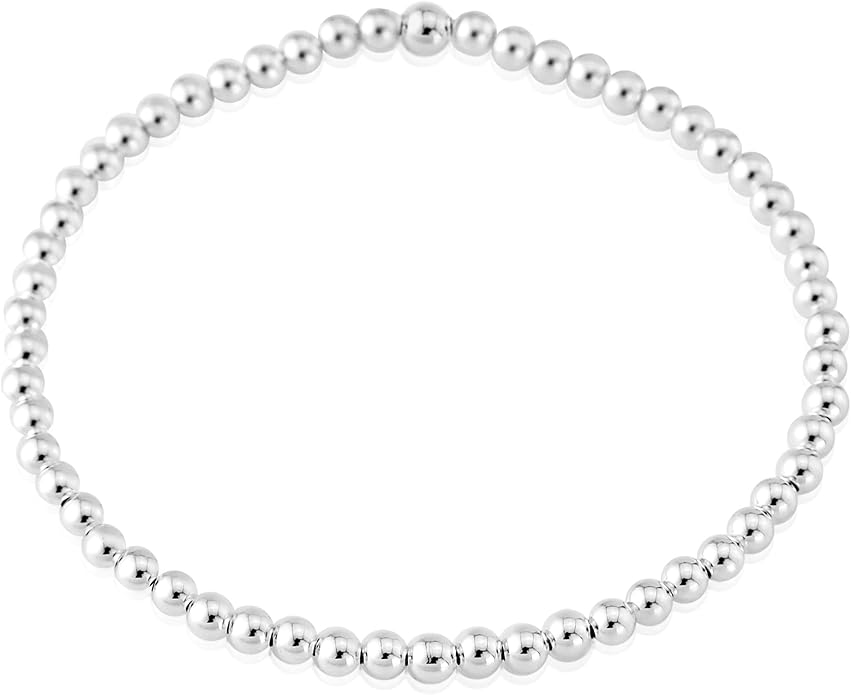 Simply Silver Elasticated Ball Bracelet