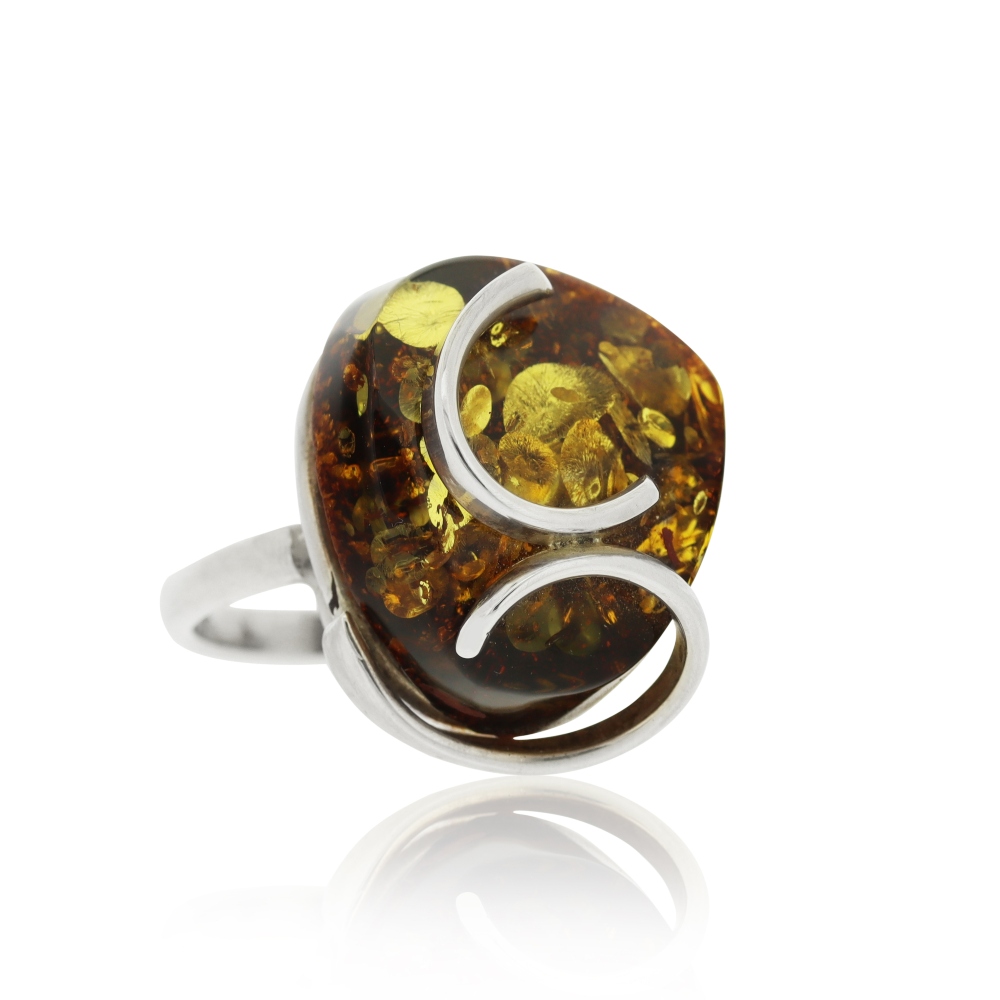 Bespoke Green Amber Ring