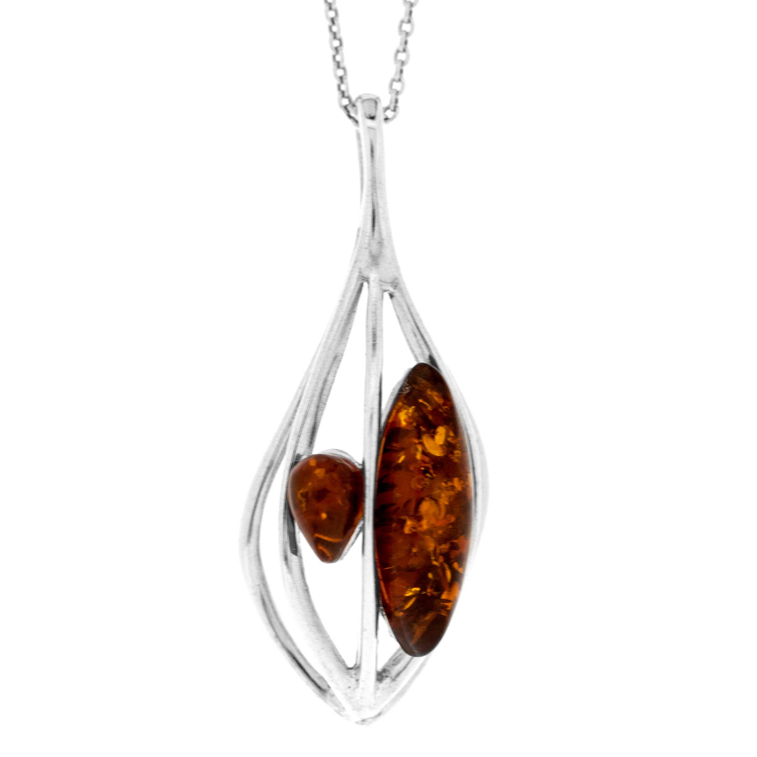 Classic Amber "Vase" Cognac Amber Pendant