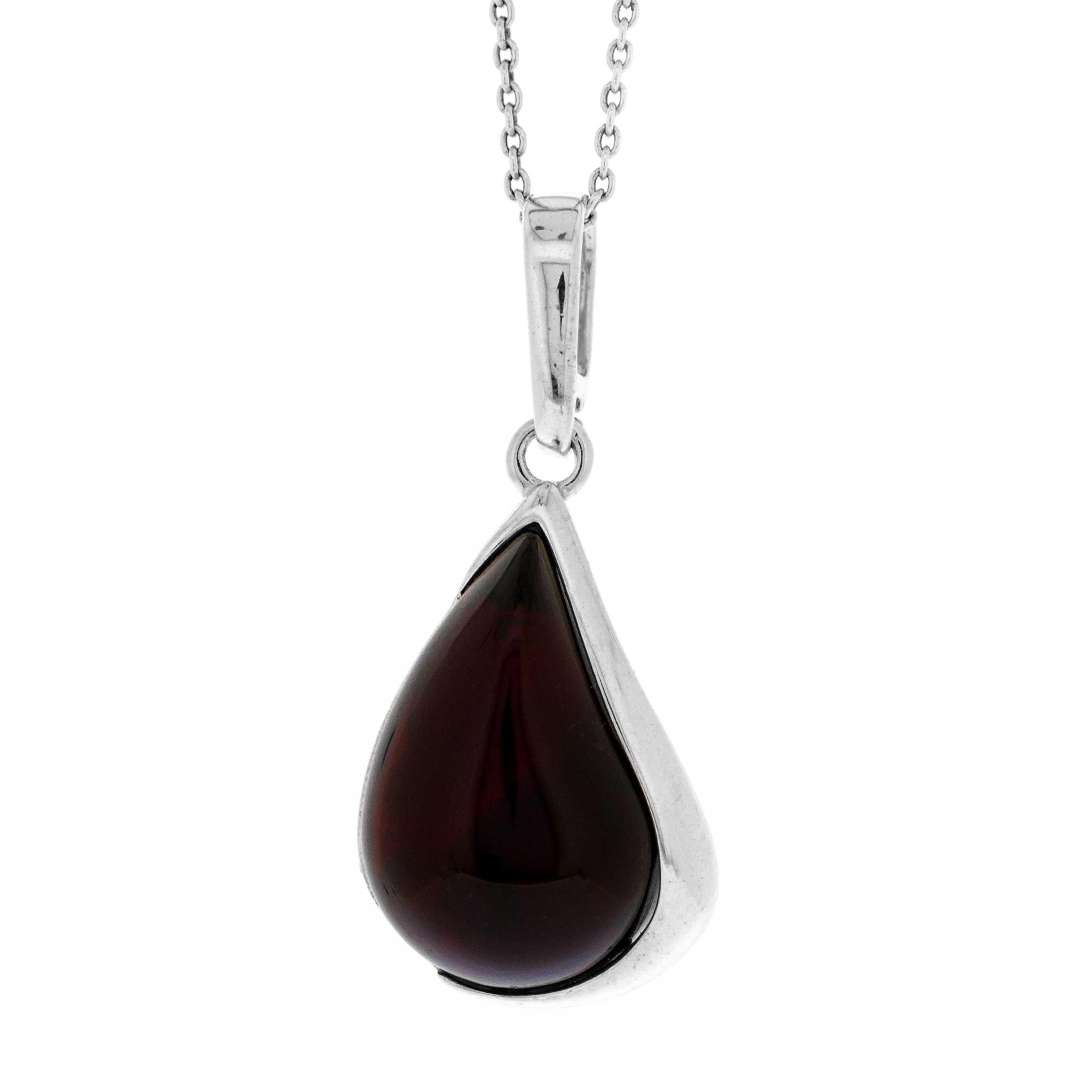 Classic Amber Raindrop Pendant