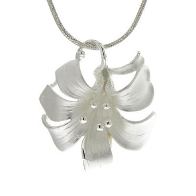 Kitten Large Lily Flower Pendant