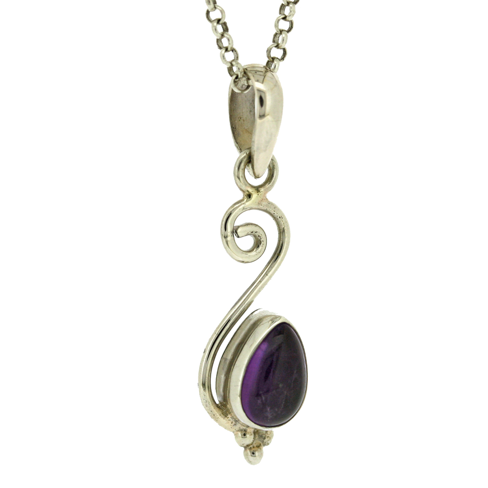 Bemine Tear and Swirl Pendant