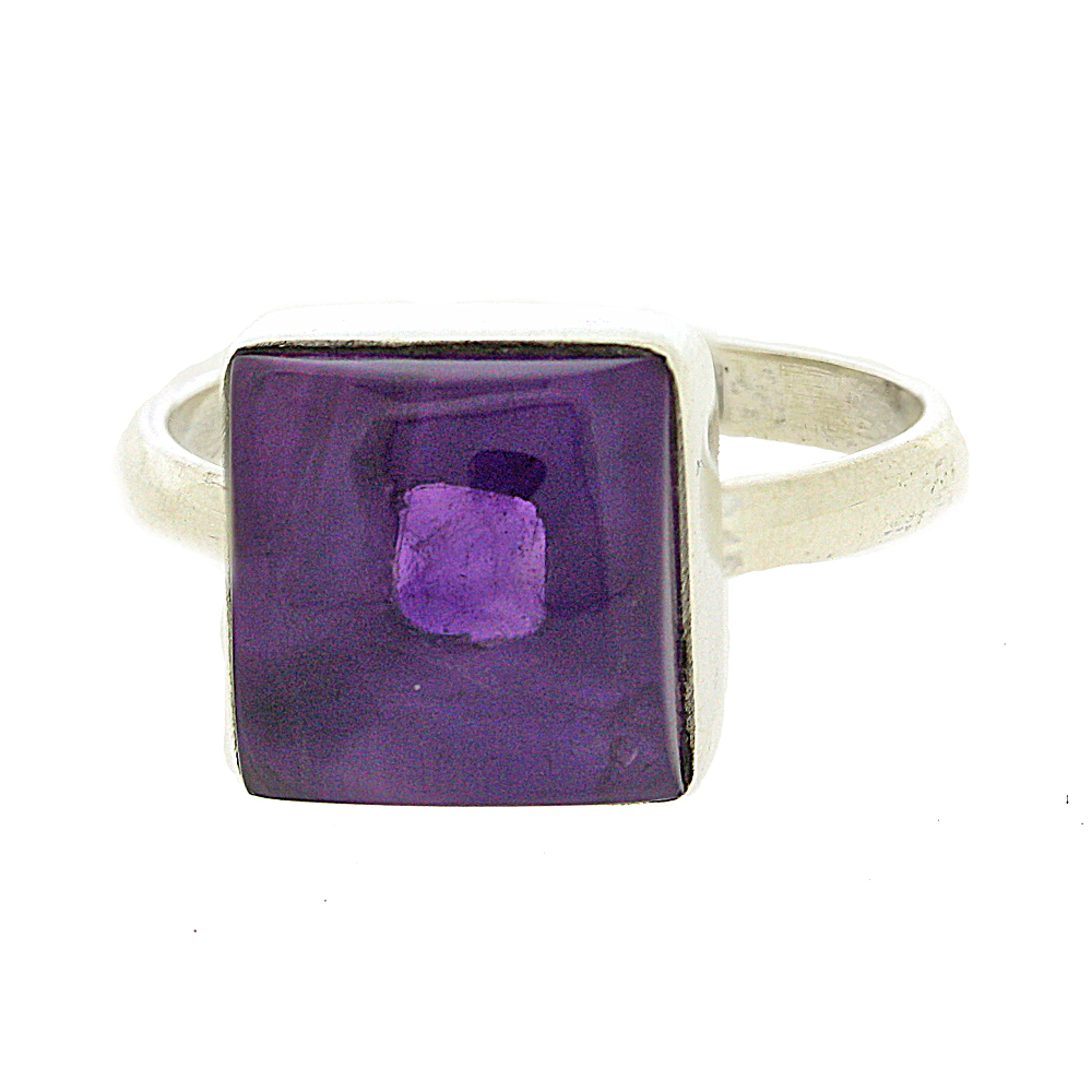 Small Square Stone Ring